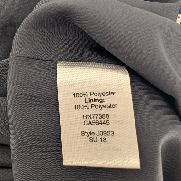 J.Crew Navy Blue Floral Faux Wrap Dress Size 0 V-Neck Mini Summer - Picture 12 of 13